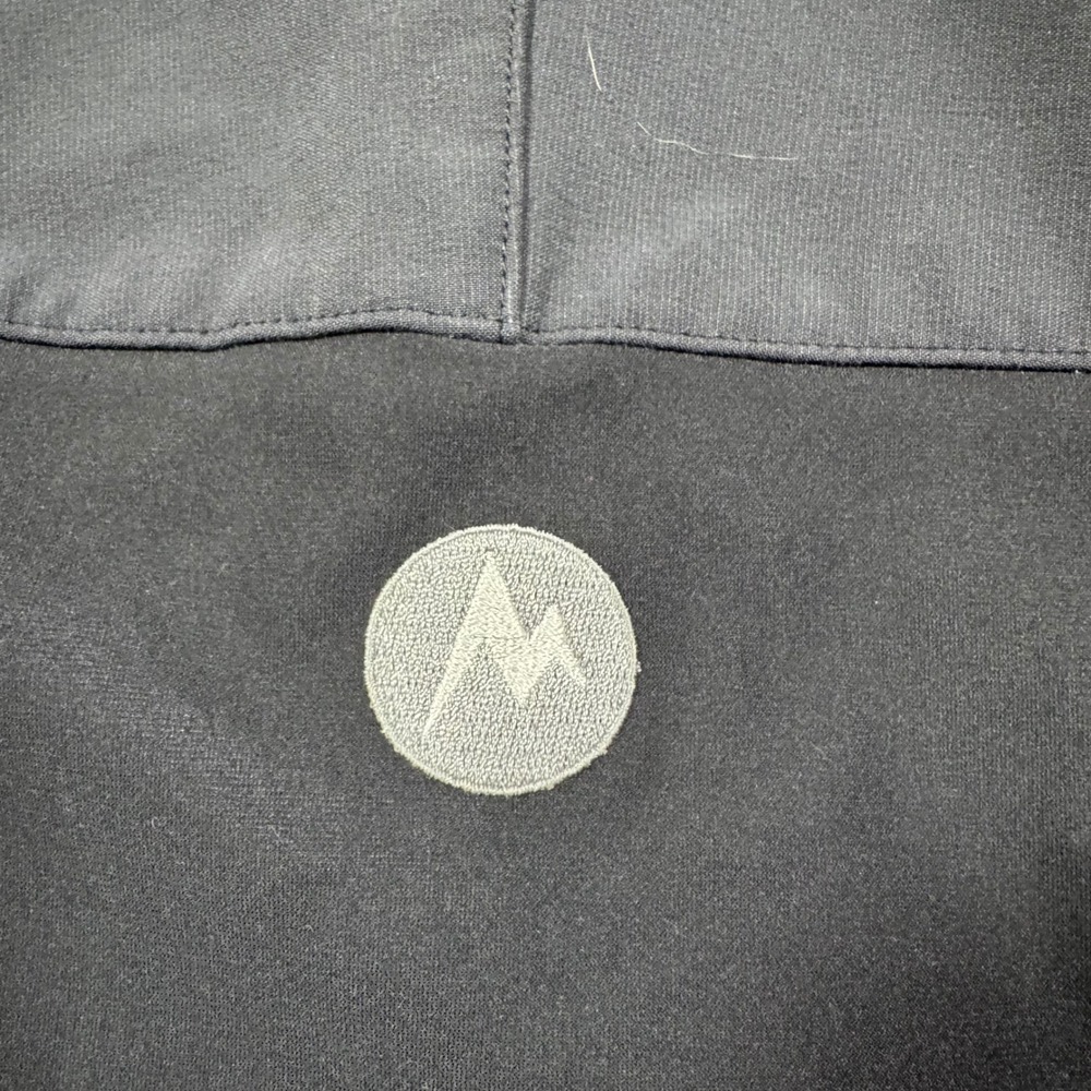 Marmot Mens Softshell Hooded Jacket Black Gray Full Zip Outdoor Coat XL - Picture 11 of 12